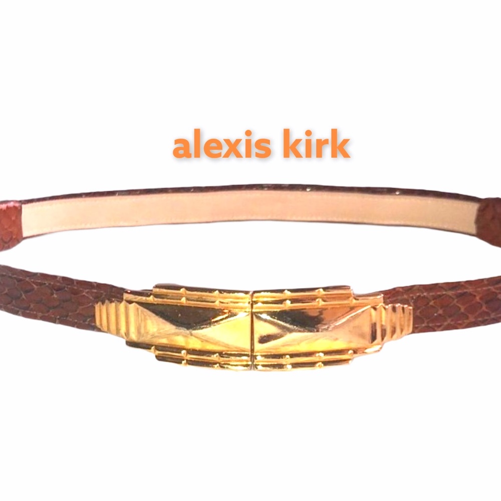 Alexis Kirk Buckle with 3/4 " Wide Snakeskin Strap